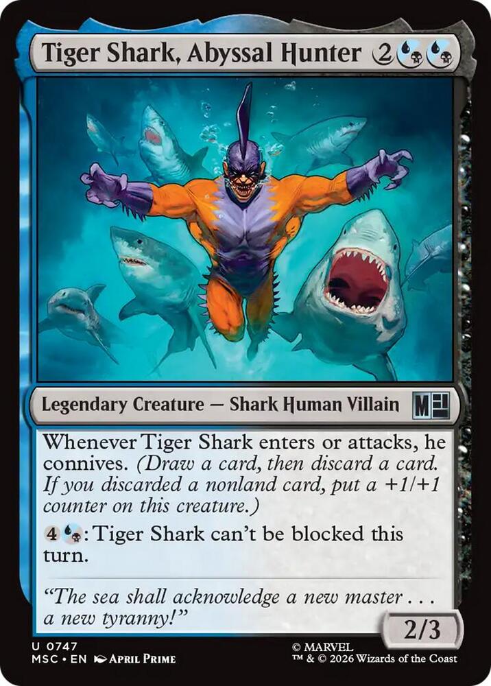 Tiger Shark, Abyssal Hunter - 747: Commander: Marvel Super Heroes