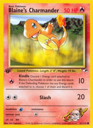 Blaine's Charmander - 061/132: Gym Heroes (LP)