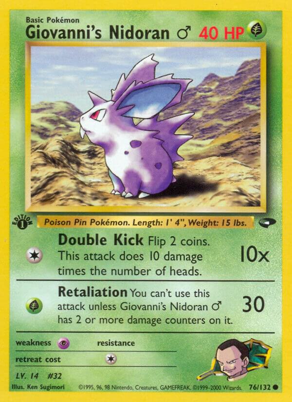 Giovanni's Nidoran M - 076/132: Gym Challenge (LP)