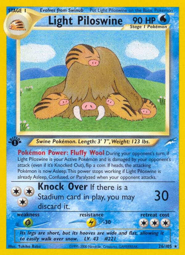 Light Piloswine - 026/105: Neo Destiny (LP)