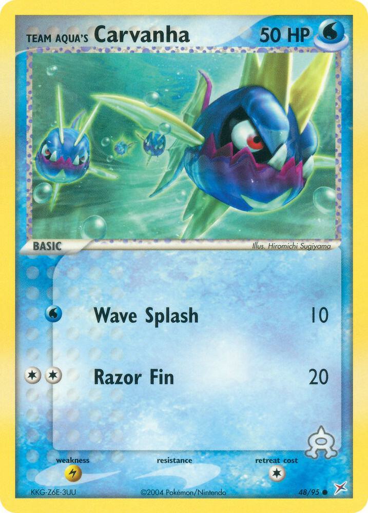 Team Aqua's Carvanha - 48/95 - 48/95: Team Magma vs Team Aqua (LP)