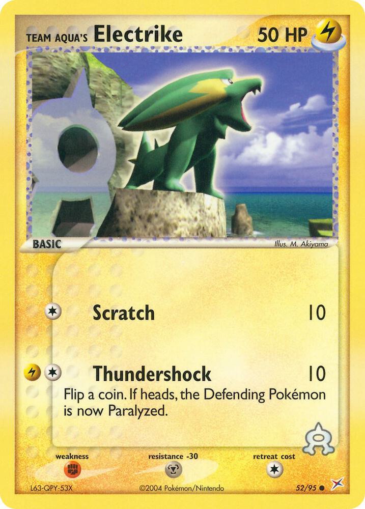 Team Aqua's Electrike - 52/95 - 52/95: Team Magma vs Team Aqua (LP)