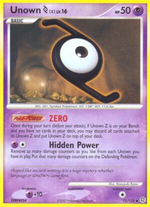 Unown [Z] - 72/132: Secret Wonders