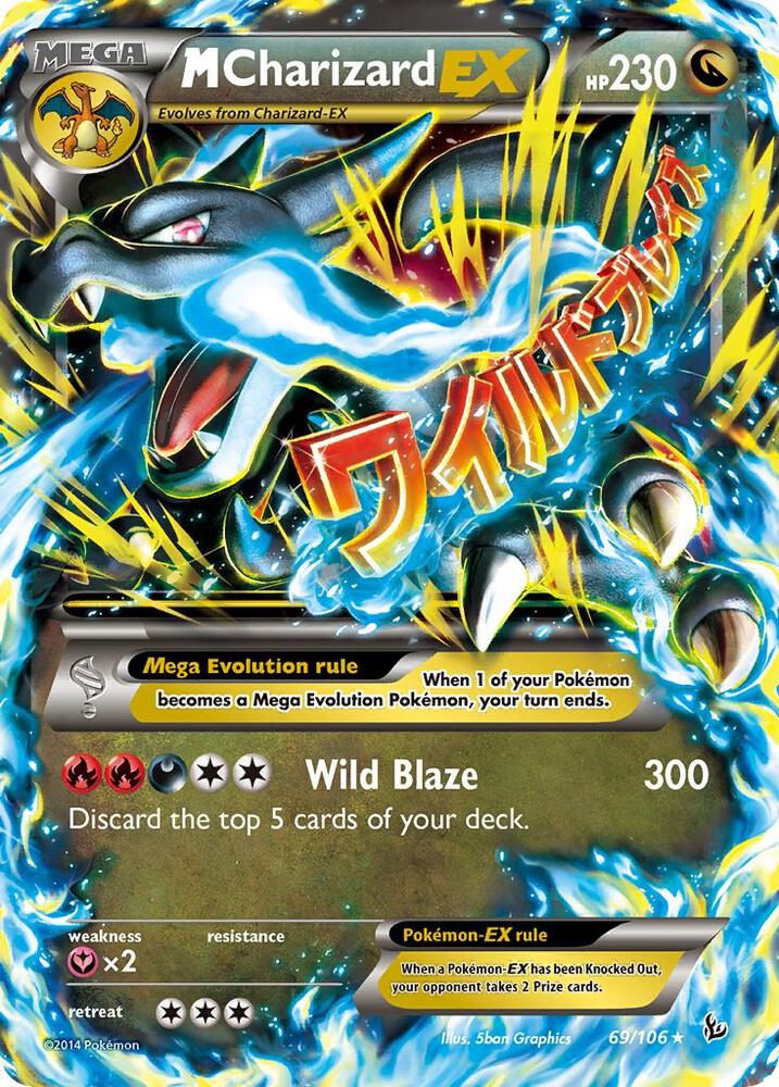 M Charizard EX (X) - 69/106: XY - Flashfire (LP)