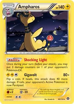 Ampharos - 40/114 (XY Steam Siege) - 040/114: Deck Exclusives (MP)