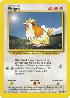 Pidgey - 057/102: Base Set (MP)