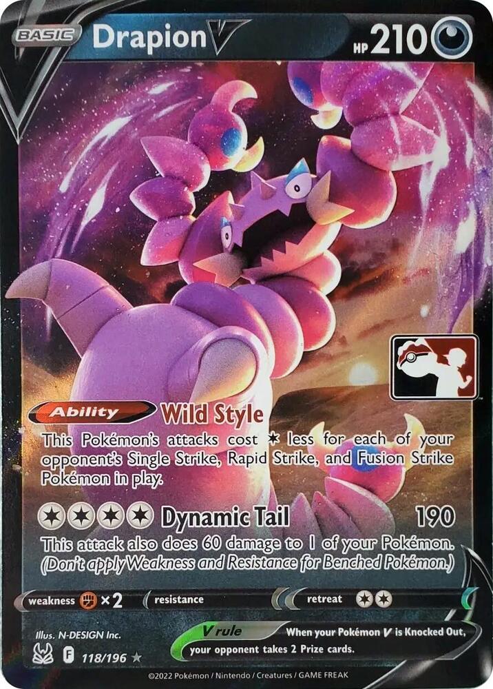 Drapion V - 118/196: Prize Pack Series Cards