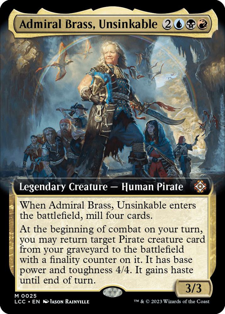 Admiral Brass, Unsinkable (Extended Art) - 25: Commander: The Lost Caverns of Ixalan
