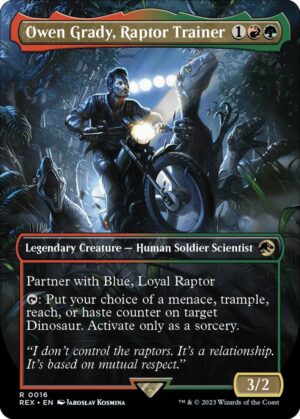 Owen Grady, Raptor Trainer (Borderless) - 16: Universes Beyond: Jurassic World Collection