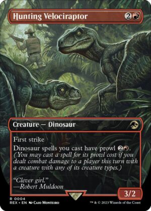 Hunting Velociraptor (Borderless) - 4: Universes Beyond: Jurassic World Collection