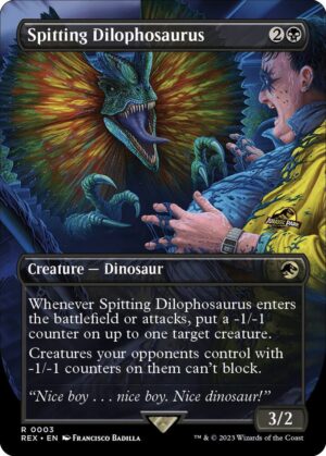 Spitting Dilophosaurus (Borderless) - 3: Universes Beyond: Jurassic World Collection