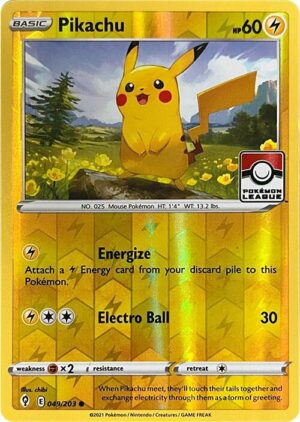 Pikachu - 049/203 (Pokemon League) - 049/203: League & Championship Cards