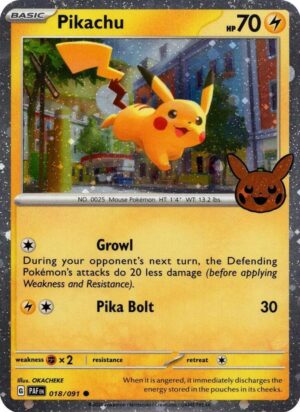 Pikachu - 018/091 (Cosmos Holo) - 018/091: Trick or Trade BOOster Bundle 2024