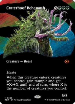 Craterhoof Behemoth (Borderless) - 346: Tarkir: Dragonstorm