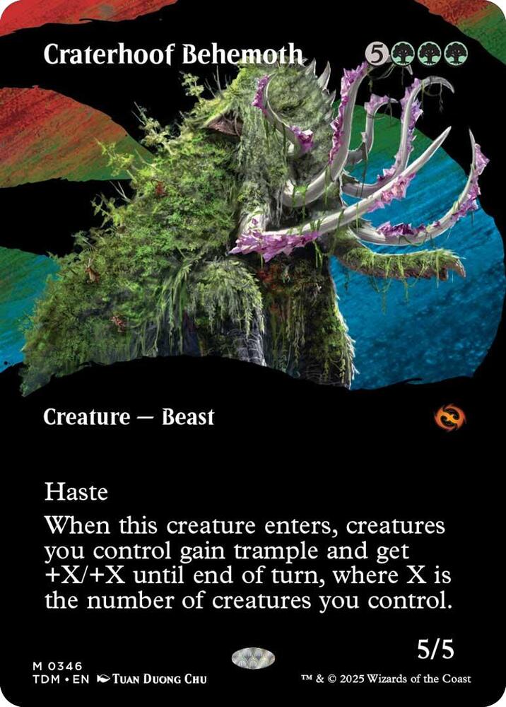 Craterhoof Behemoth (Borderless) - 346: Tarkir: Dragonstorm