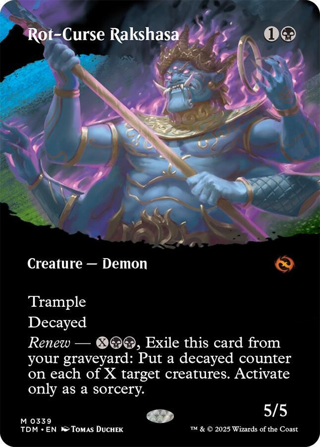 Rot-Curse Rakshasa (Borderless) - 339: Tarkir: Dragonstorm