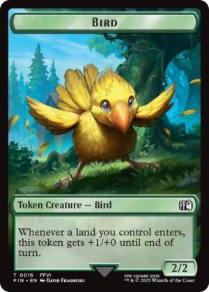 Bird (0016) // Wizard (0014) Double-Sided Token - 16 // 14: FINAL FANTASY