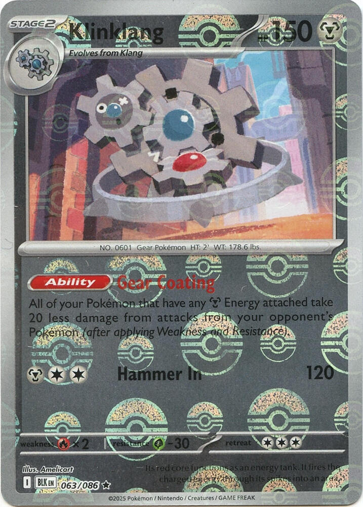 Klinklang (Poke Ball Pattern) - 063/086: SV: Black Bolt