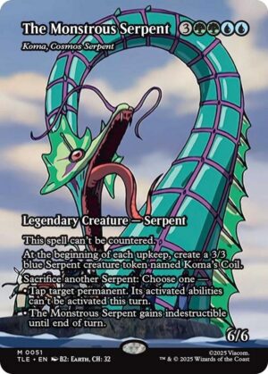 The Monstrous Serpent - Koma, Cosmos Serpent (Borderless) - 51: Avatar: The Last Airbender: Eternal-Legal