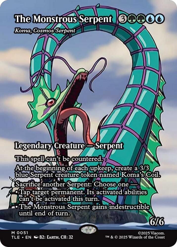The Monstrous Serpent - Koma, Cosmos Serpent (Borderless) - 51: Avatar: The Last Airbender: Eternal-Legal