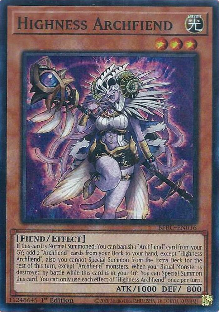 Highness Archfiend - BPRO-EN016: Burst Protocol