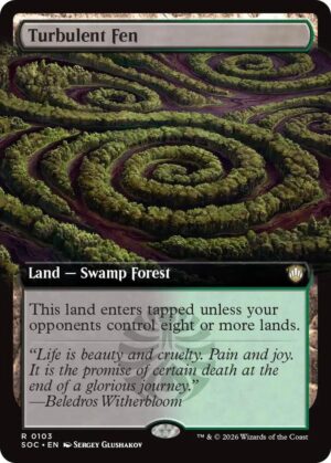 Turbulent Fen (Extended Art): Commander: Secrets of Strixhaven