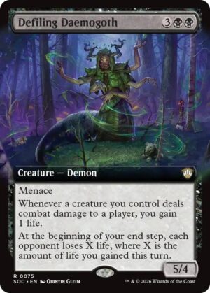Defiling Daemogoth (Extended Art): Commander: Secrets of Strixhaven