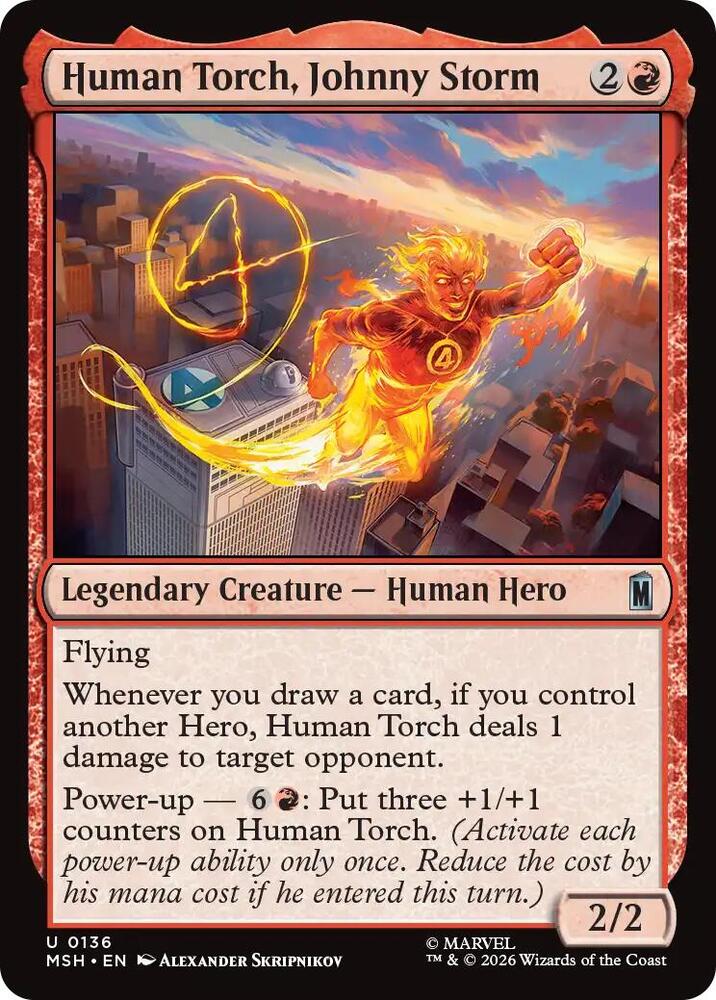 Human Torch, Johnny Storm - 136: Marvel Super Heroes
