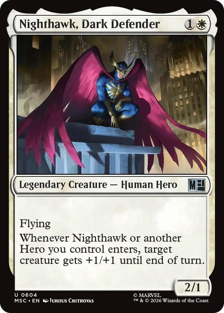 Nighthawk, Dark Defender - 604: Commander: Marvel Super Heroes