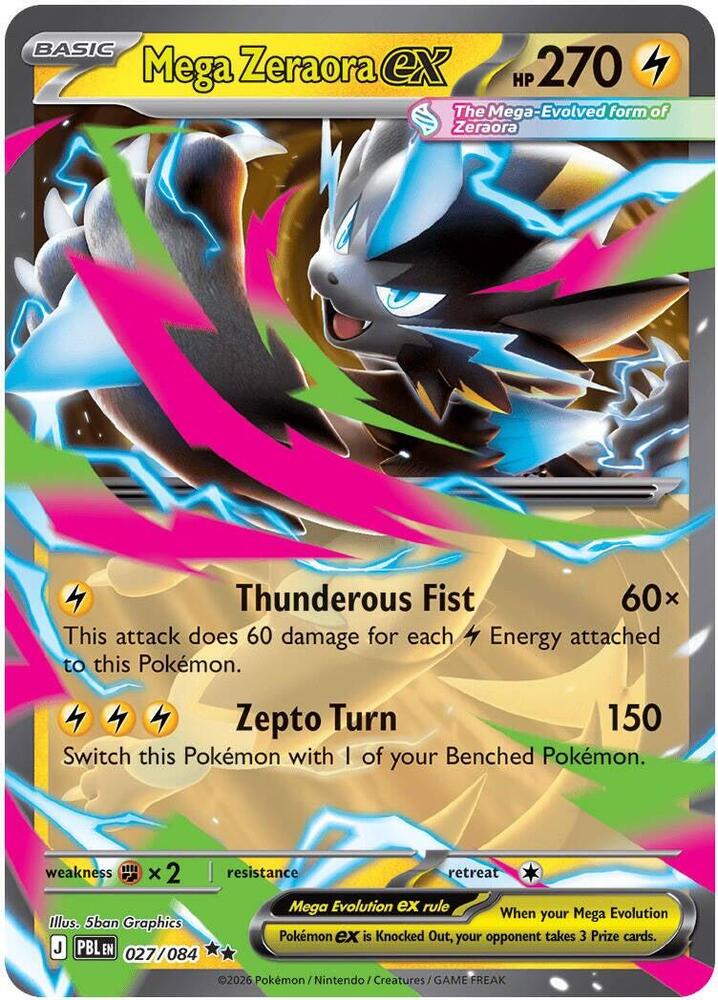 Mega Zeraora ex - 027/084 - 027/084: ME05: Pitch Black