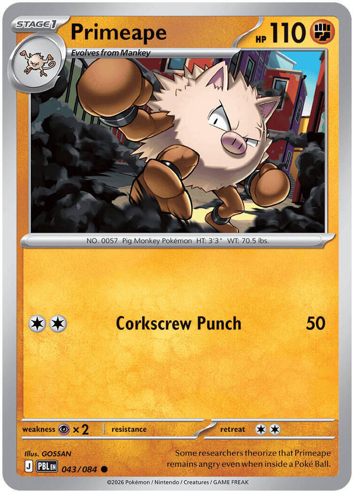 Primeape - 043/084: ME05: Pitch Black