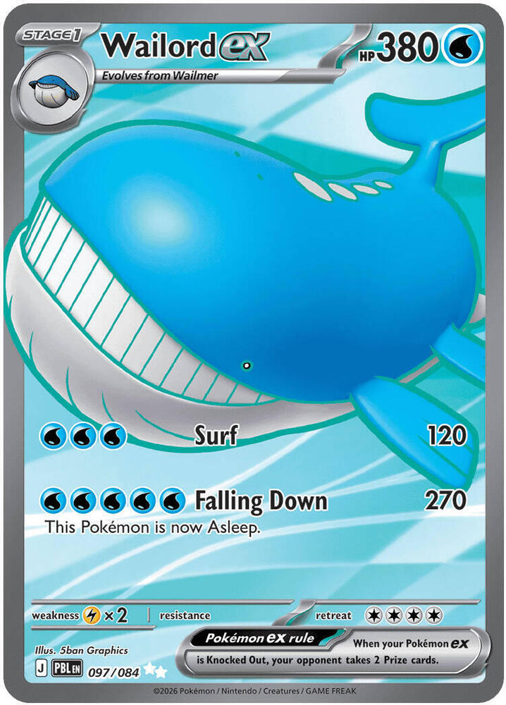 Wailord ex - 097/084 - 097/084: ME05: Pitch Black