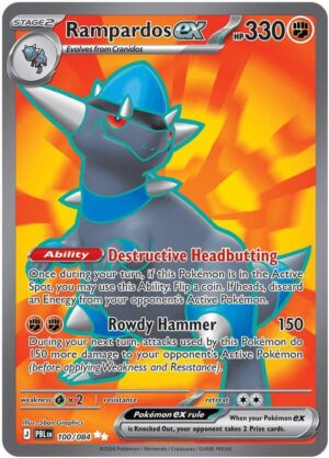 Rampardos ex - 100/084 - 100/084: ME05: Pitch Black
